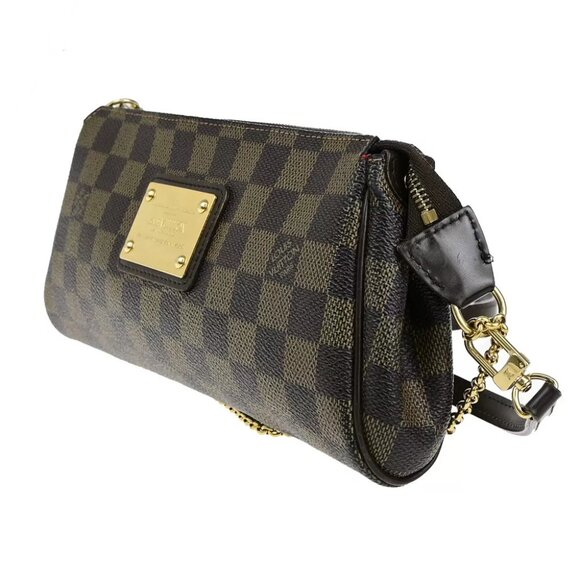 LOUIS VUITTON Eva 2Way Chain Shoulder Bag Damier Ebene Leather BN N55213 22YG793 - Picture 10 of 14